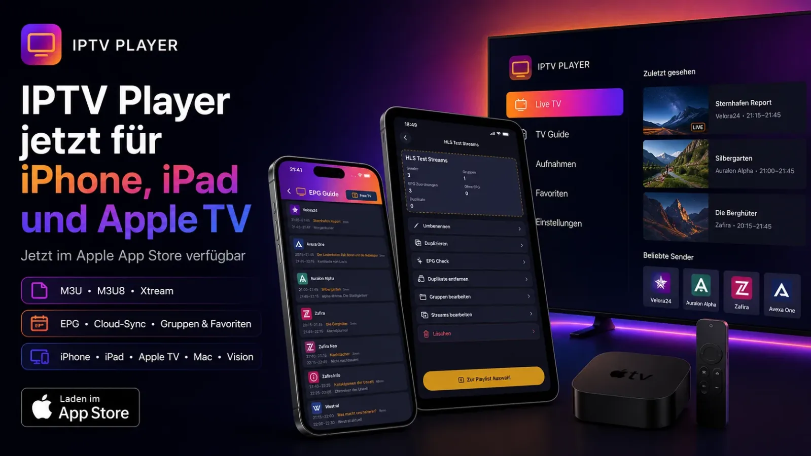 IPTV Player nu voor iPhone, iPad en Apple TV
