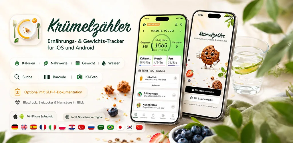 Krümelzähler: Unsere neue App für iOS und Android